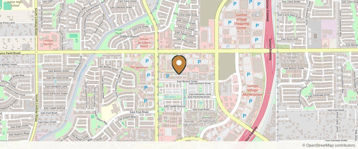 Map showing Desert Eyesthetics, PC in Gilbert, Arizona