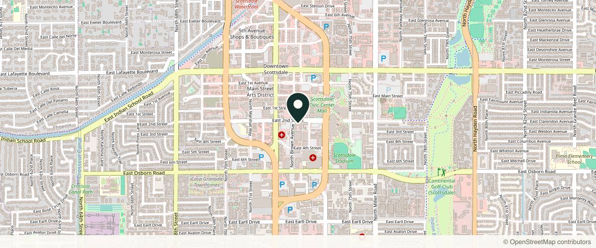 Map showing Desert Sage Dermatology in Scottsdale, Arizona
