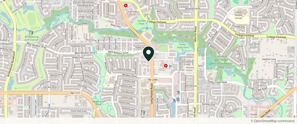 Map showing DFW Oral Surgeons in Flower Mound, Texas