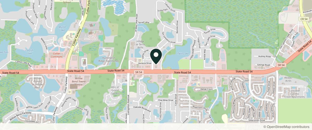 Map showing Diana C. Calderone, MD in Wesley Chapel, Florida