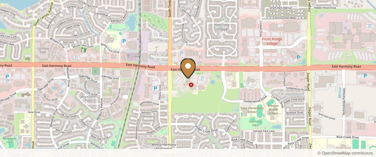 Map showing Dimensionz Injectables and Aesthetics in Fort Collins, Colorado