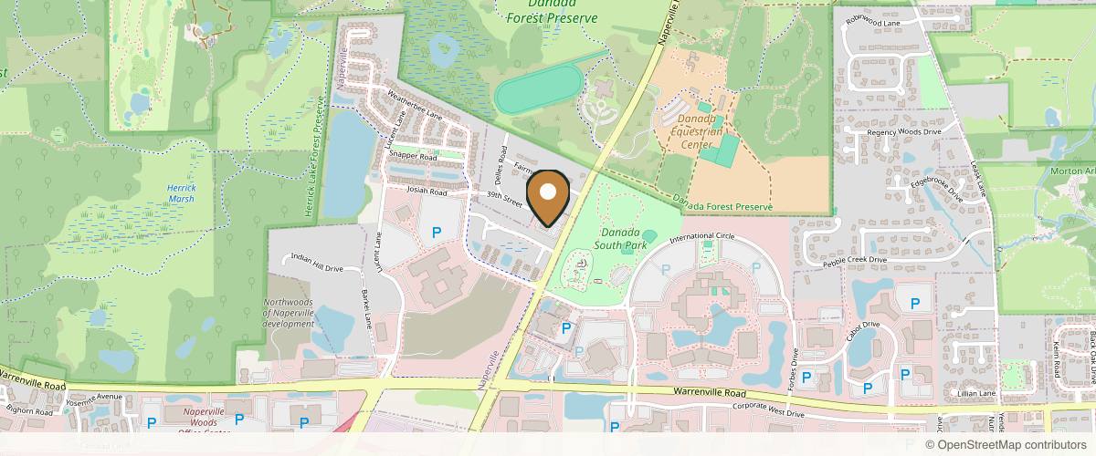 Map showing Dino Mendez Plastic Surgery - Naperville in Naperville, Illinois