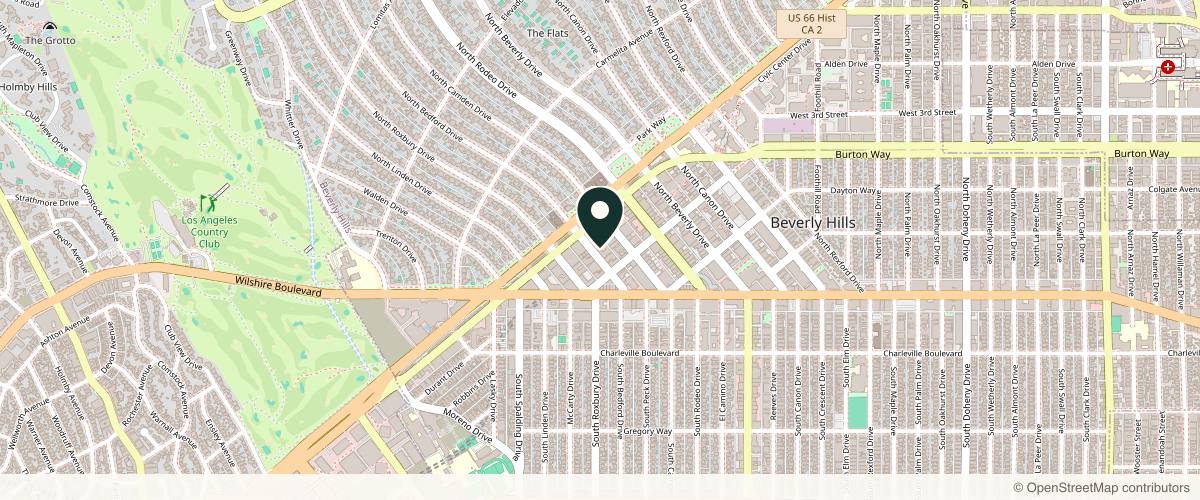 Map showing Divina Dermatology & Cosmetic Center Beverly Hills in Beverly Hills, California