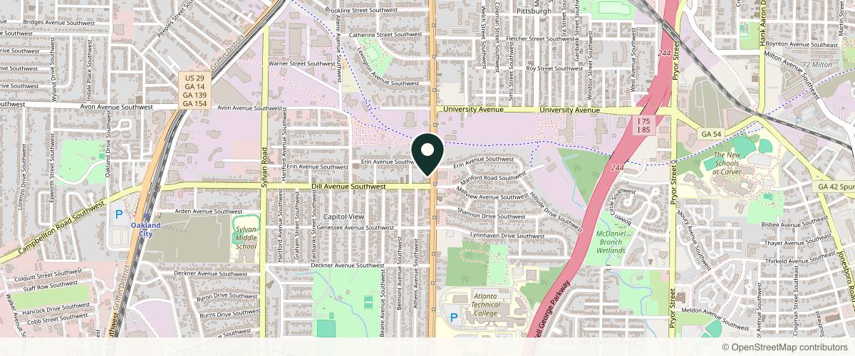 Map showing Divine Dermatology & Aesthetics in Atlanta, Georgia