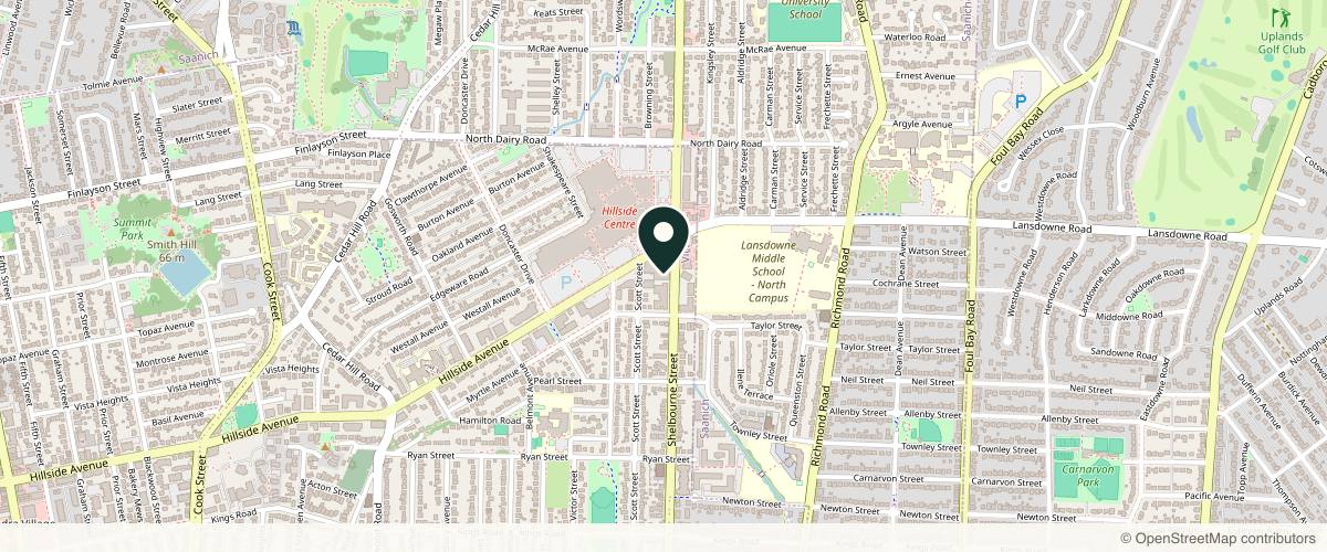 Map showing Djurickovic Slobodan Dr in Victoria, British Columbia