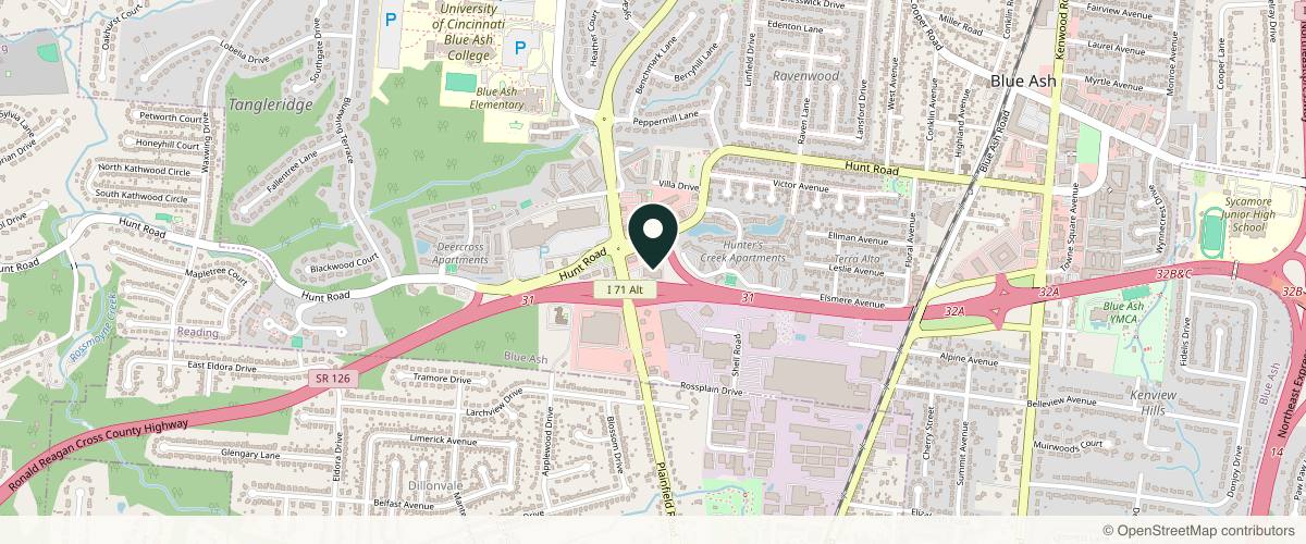 Map showing DOCS Dermatology | Blue Ash in Cincinnati, Ohio