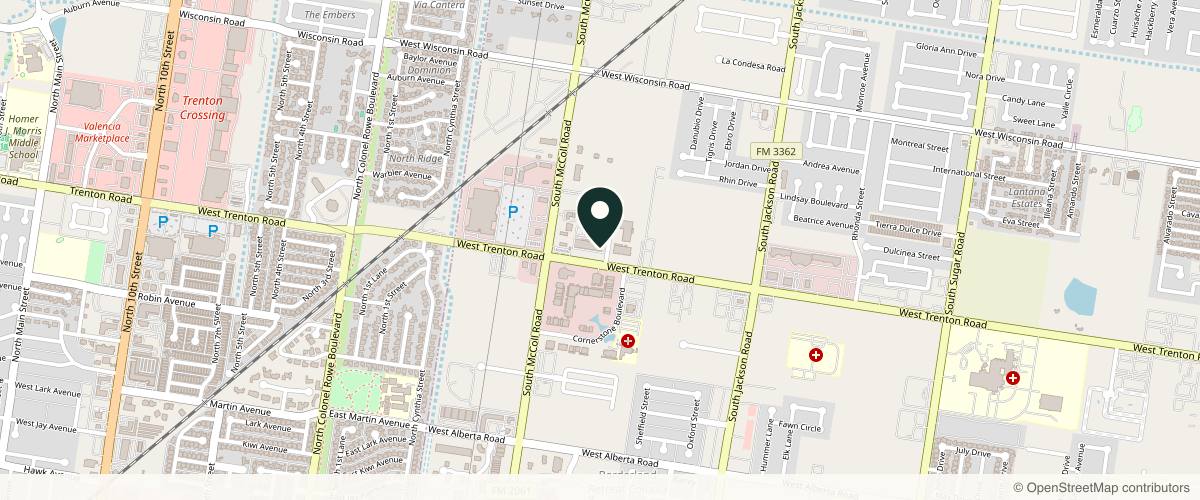 Map showing Doctors Dermatology : Zeeshan Afzal, MD in McAllen, Texas