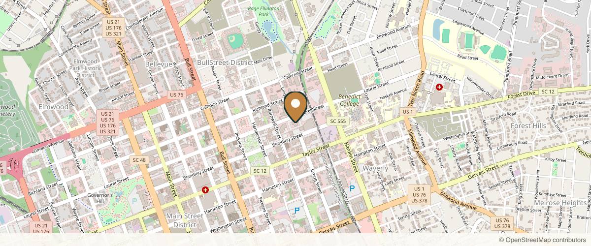 Map showing Donen Davis Plastic Surgery in Columbia, South Carolina