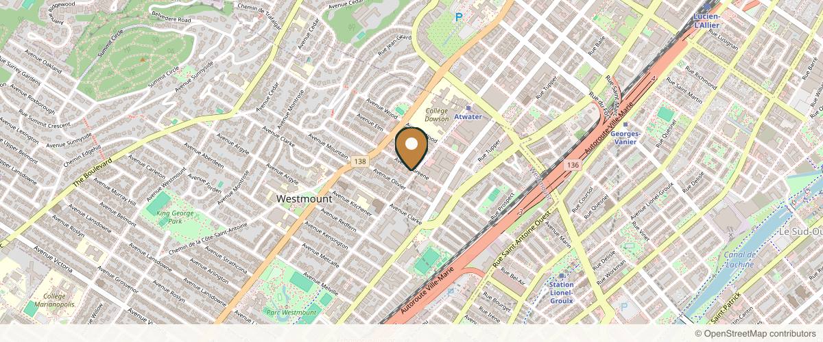 Map showing Dr. Ali Izadpanah, a renowned triple board-certified plastic surgeon based in Montreal in Montreal, Quebec