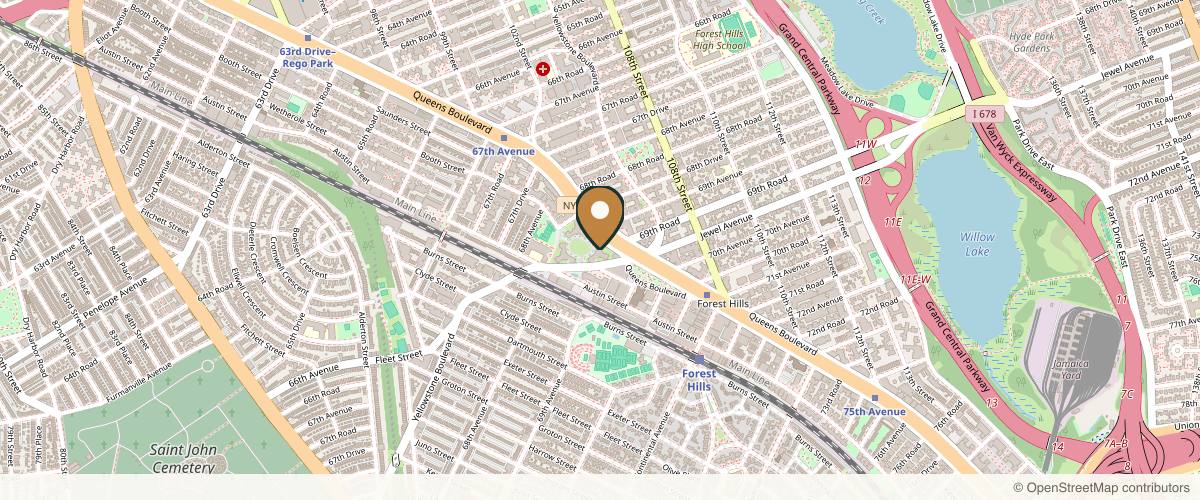 Map showing Dr. Anthony Taglienti in Queens, New York