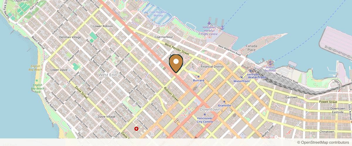 Map showing Dr Anzarut Plastic Surgery Vancouver in Vancouver, British Columbia