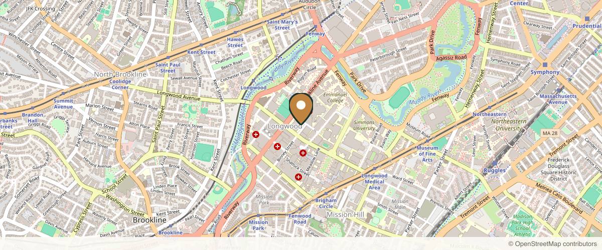 Map showing Dr. Ashley Nadia Boustany in Boston, Massachusetts