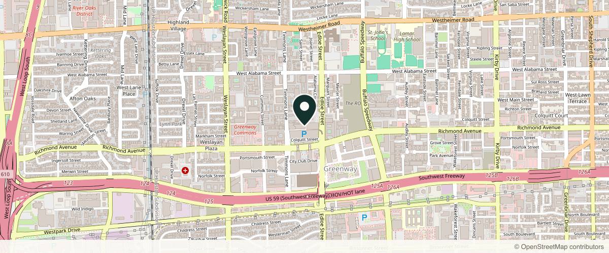 Map showing Dr. Ashley Steinberg - Trouvaille Aesthetics & Plastic Surgery in Houston, Texas
