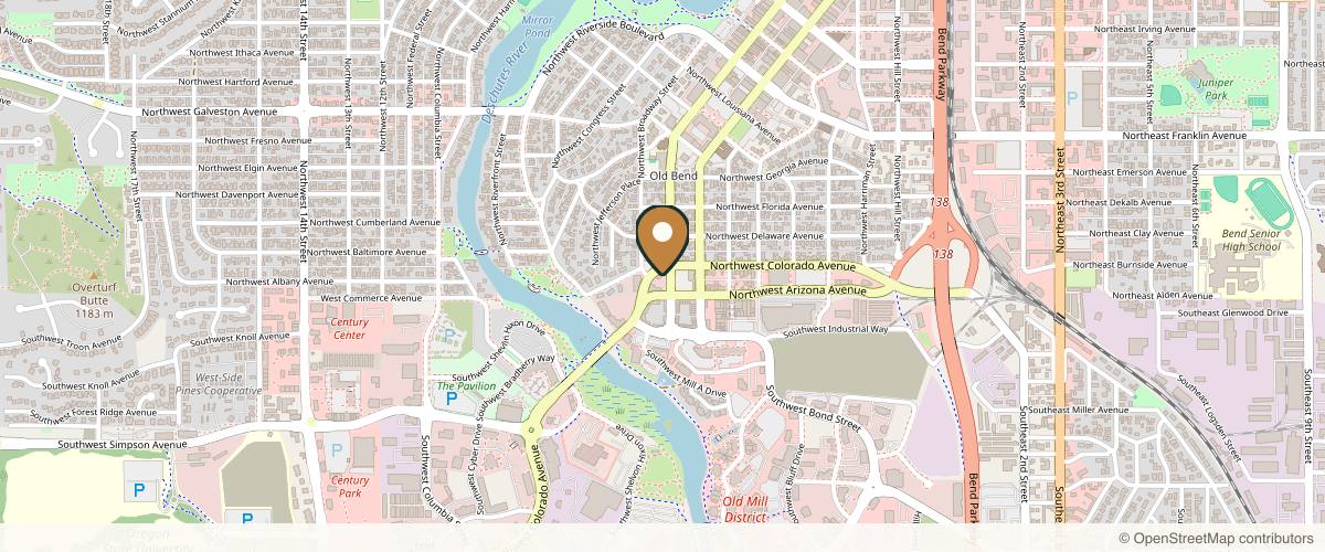 Map showing Dr. B MedSpa in Bend, Oregon