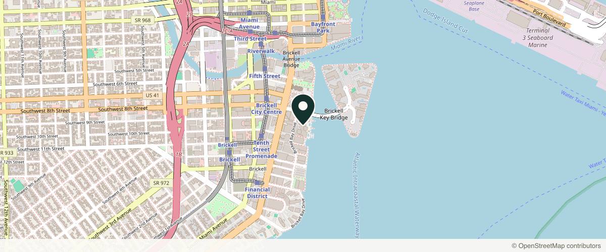 Map showing Dr. Benjamin Liliav, MD in Miami, Florida
