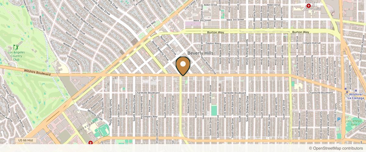 Map showing Dr. Brian Shafa Plastic Surgery in Burbank, California