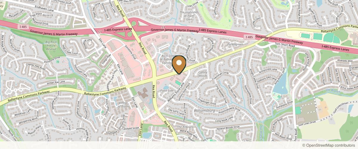 Map showing Dr. Broc Pratt - Bespoke Plastic Surgery in Charlotte, North Carolina