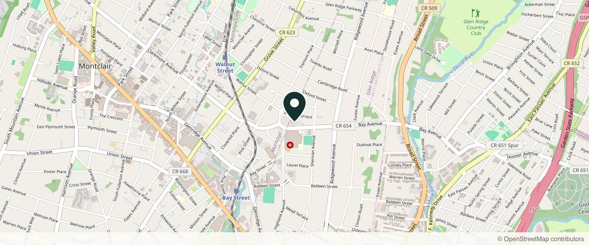 Map showing Dr. Caroline Szpalski MD PhD FACS in Ridgewood, New Jersey