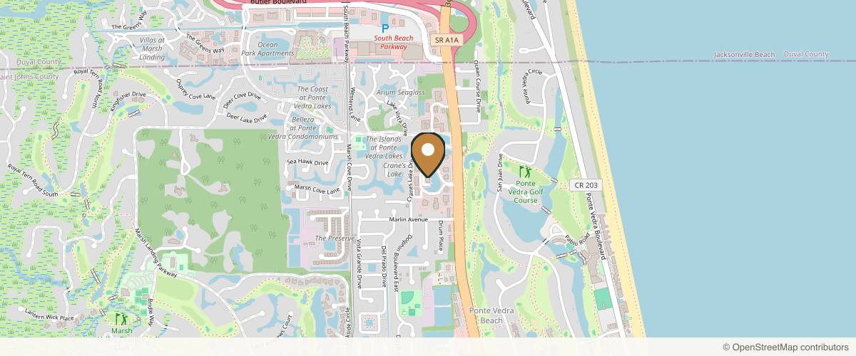 Map showing Dr. Christopher Bates in Jacksonville, Florida