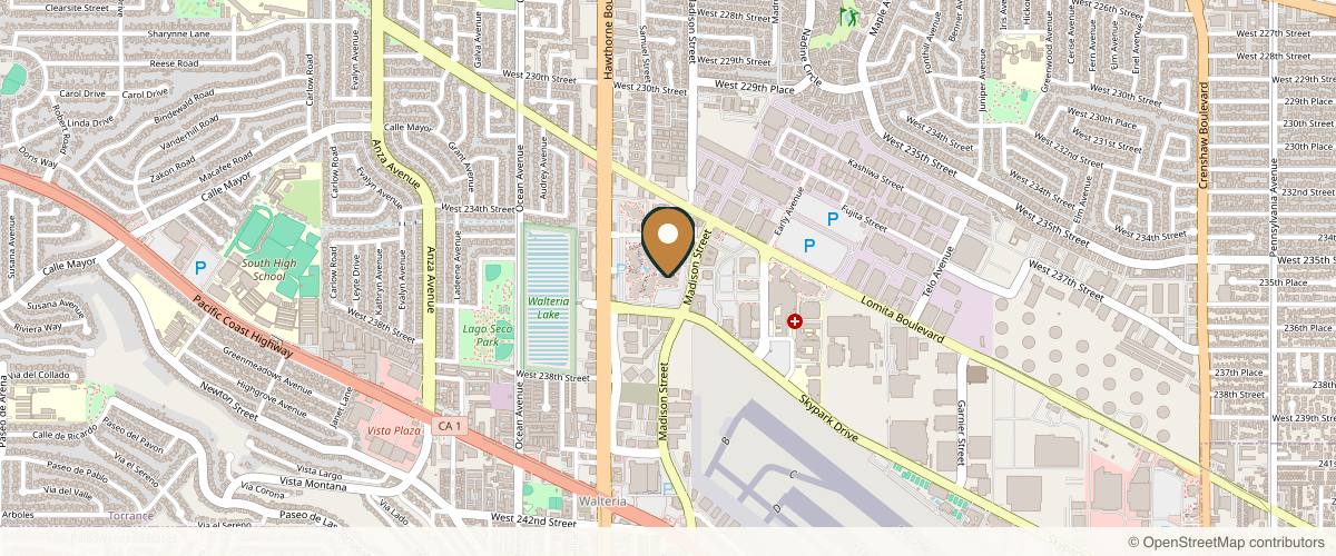 Map showing Dr. Christopher C. Lo, MD - Torrance Oculofacial Surgeon in Torrance, California