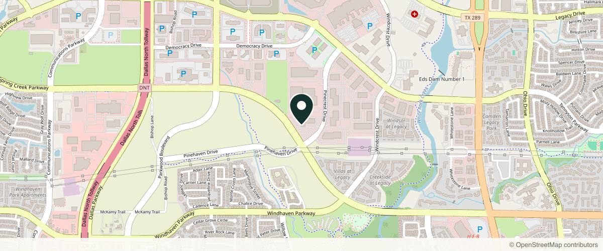 Map showing Dr. Colin D. Pero, MD in Plano, Texas