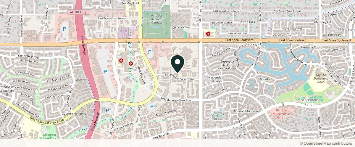 Map showing Dr. Corwin D. Martin, MD - Estetica Cosmetic & Reconstructive Surgery in Scottsdale, Arizona