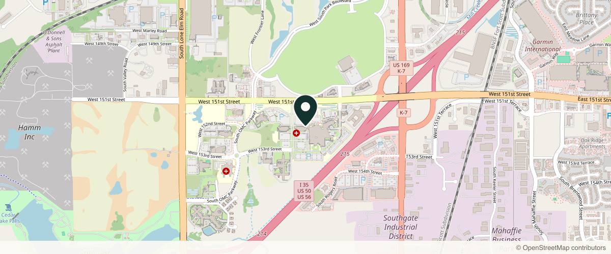 Map showing Dr. Craig A. Anderson, MD in Olathe, Kansas