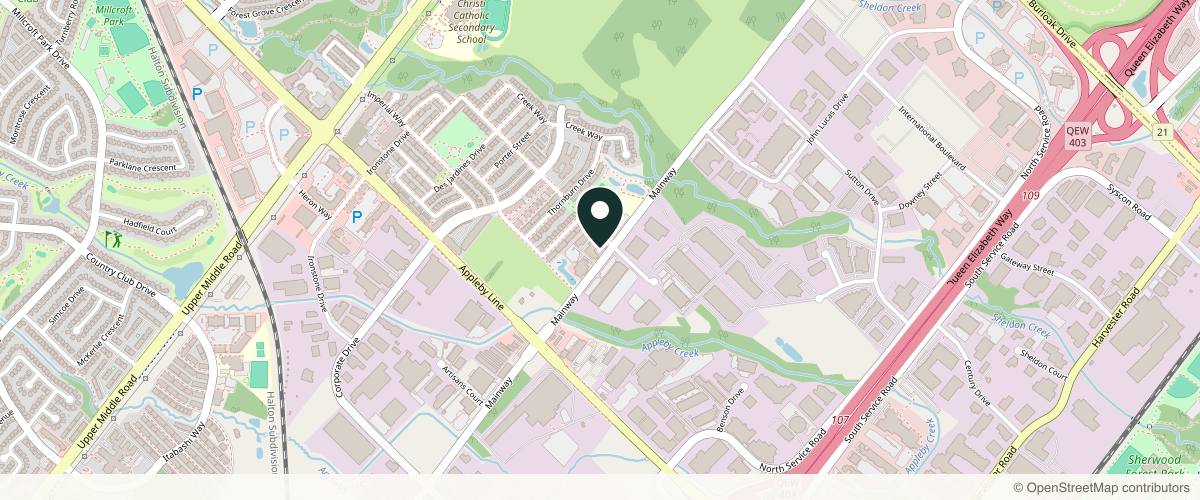 Map showing Dr. Daniel Waltho - Plastic Surgery in Hamilton, Ontario