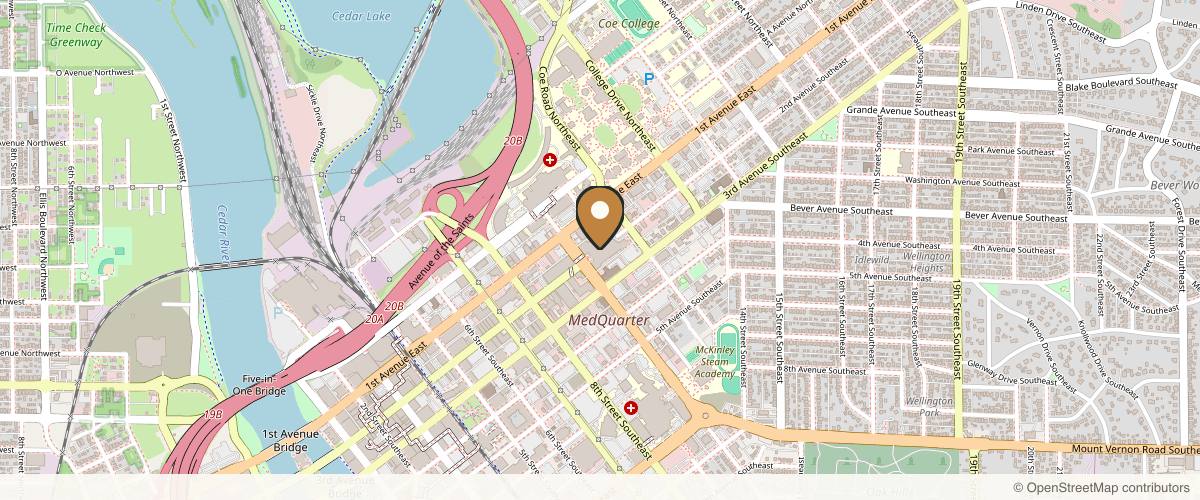 Map showing Dr. David Jerkins, MD - PCI Plastic & Reconstructive Surgery in Des Moines, Iowa