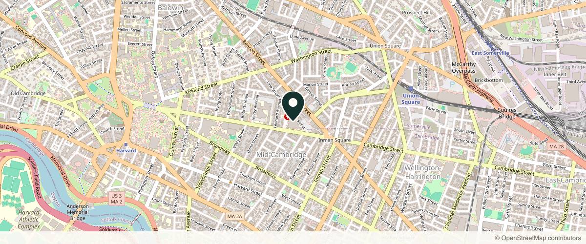 Map showing Dr. Derek Reformat in Boston, Massachusetts