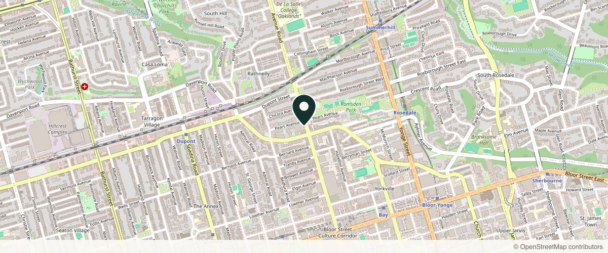 Map showing Dr. Dimitrios Motakis in Toronto, Ontario
