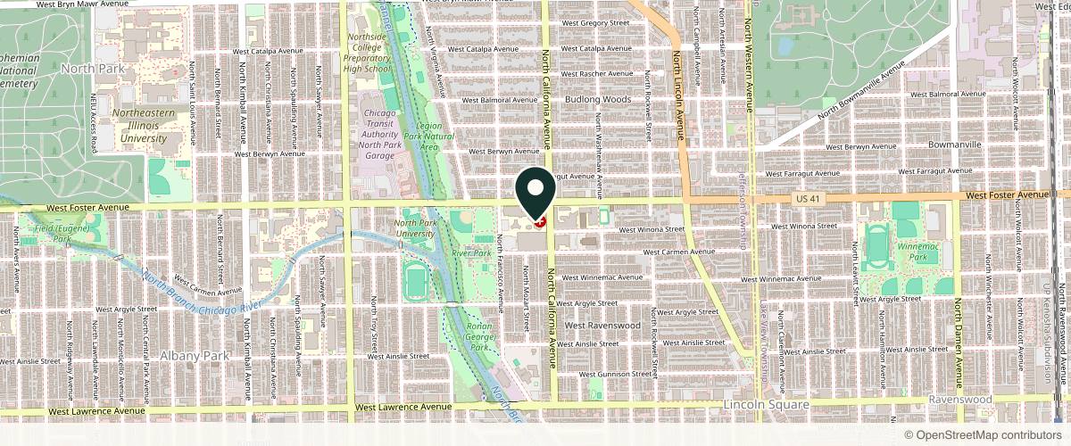 Map showing Dr. Elias Gikas, MD in Chicago, Illinois
