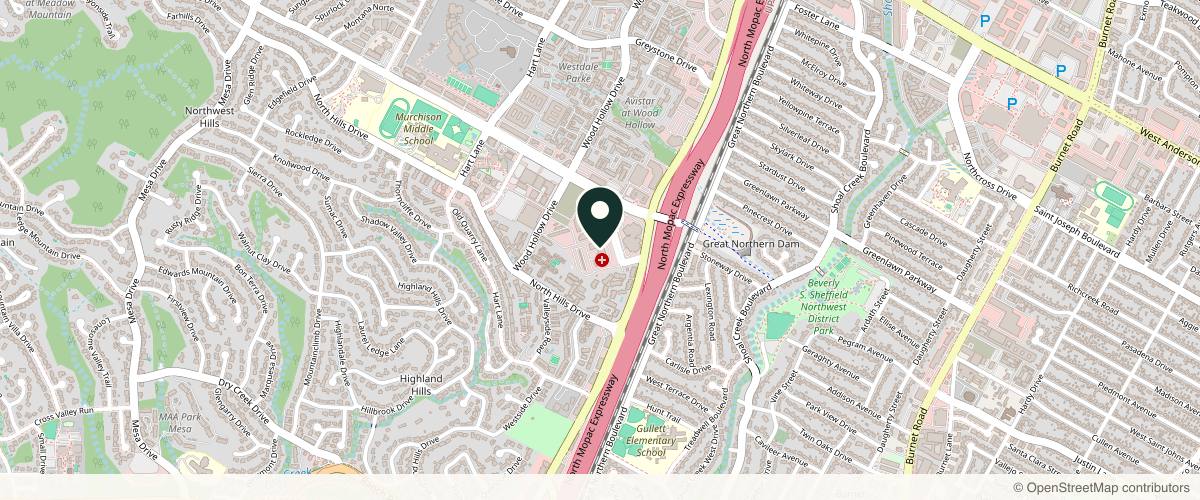 Map showing Dr. Elisabeth Potter, MD in Austin, Texas