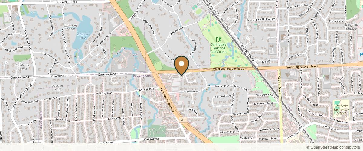 Map showing Dr. Ellen Plastic & Reconstructive Surgery in Detroit, Michigan