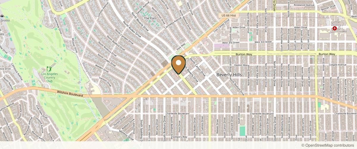 Map showing Dr. Emil J. Kohan, MD in Beverly Hills, California