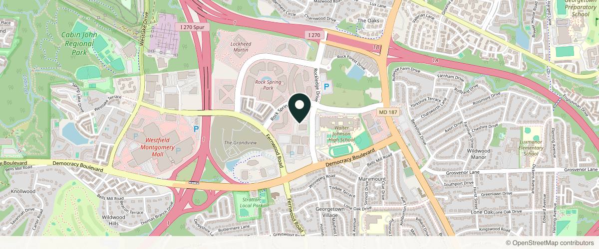 Map showing Dr. Franklin D Richards in Rockville, Maryland