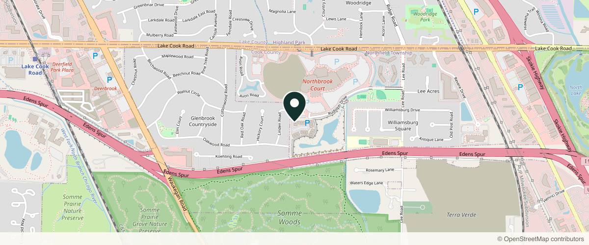 Map showing Dr. Iliana Sweis - North Shore Center for Plastic Surgery in Chicago, Illinois