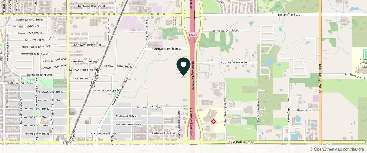 Map showing Dr. Ivan Wayne, MD in Edmond, Oklahoma