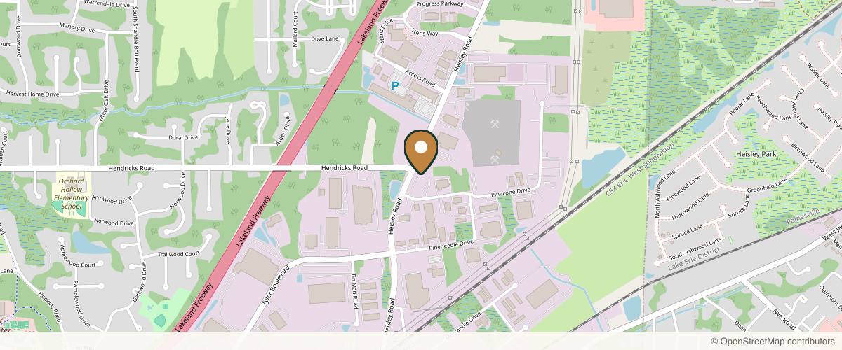 Map showing Dr. Jennifer Greer - Cleveland Plastic Surgeon in Cleveland, Ohio