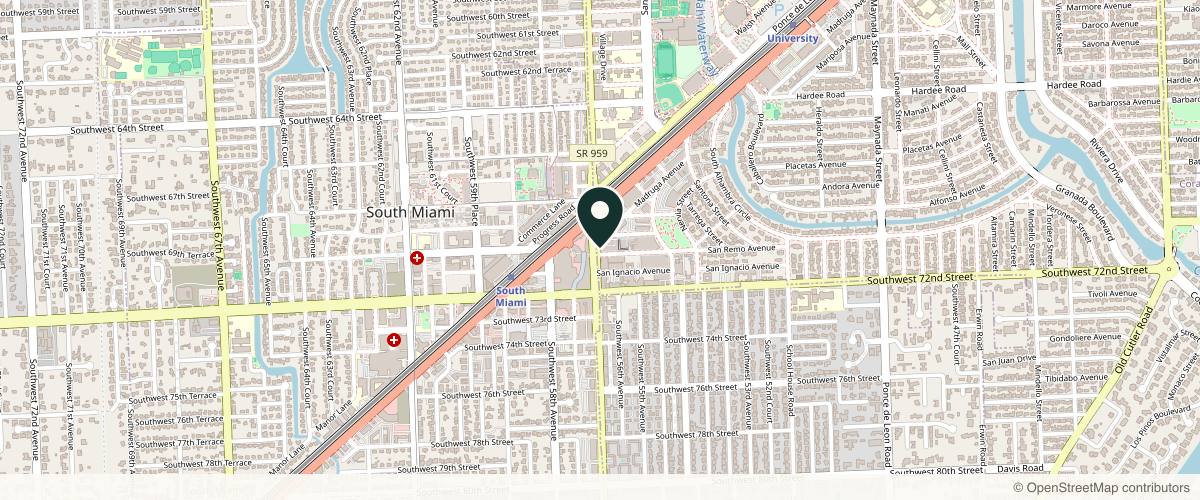 Map showing Dr. Jhonny A Salomon Plastic Surgery & Med Spa in Miami, Florida
