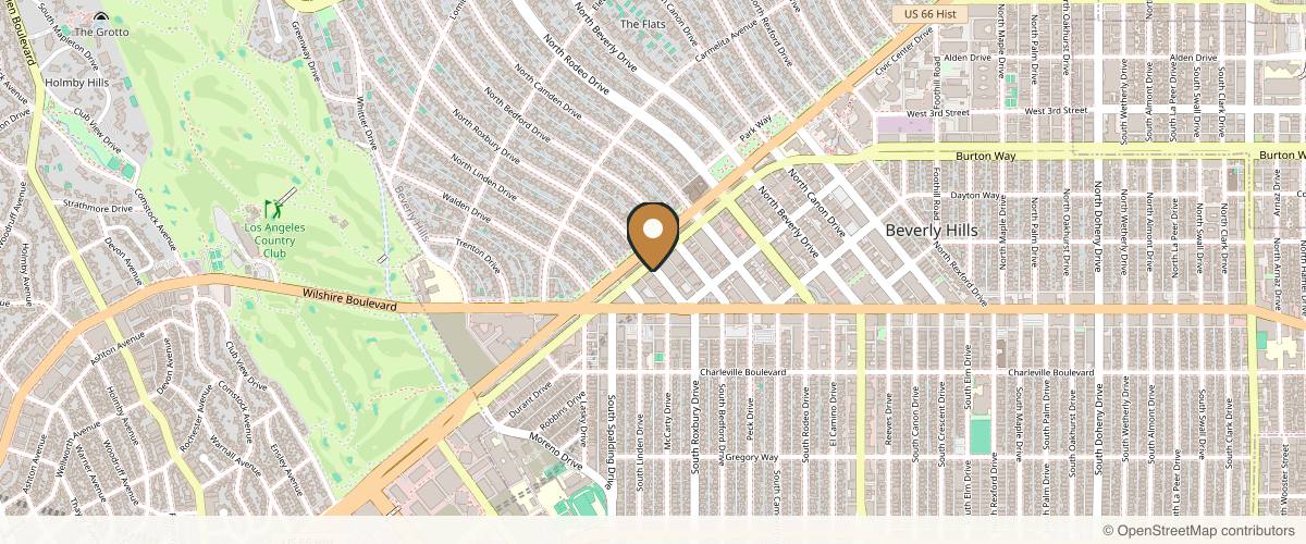 Map showing Dr. John Diaz in West Hollywood, California