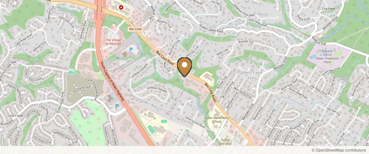 Map showing Dr. Justin Booth | Austin Plastic Surgery Institute in Austin, Texas