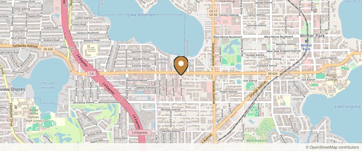 Map showing Dr. Kapil Saigal, MD, FACS in Winter Park, Florida