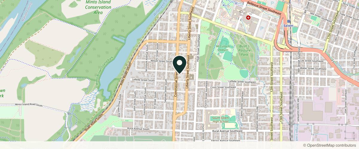 Map showing Dr. Keith Neaman, MD in Salem, Oregon