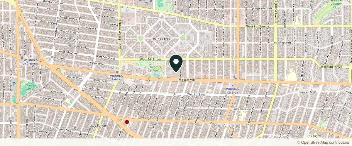 Map showing Dr. Kenneth Kim Plastic Surgery in Los Angeles, California