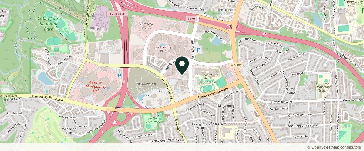 Map showing Dr. Keshav Magge MD, FACS in Rockville, Maryland