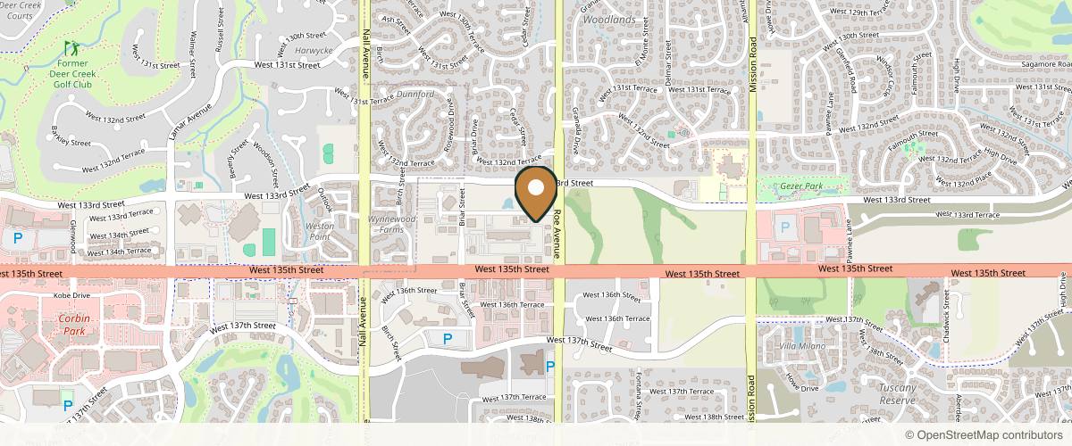 Map showing Dr. Levi Young - Advanced Cosmetic Surgery in Kansas City, Missouri