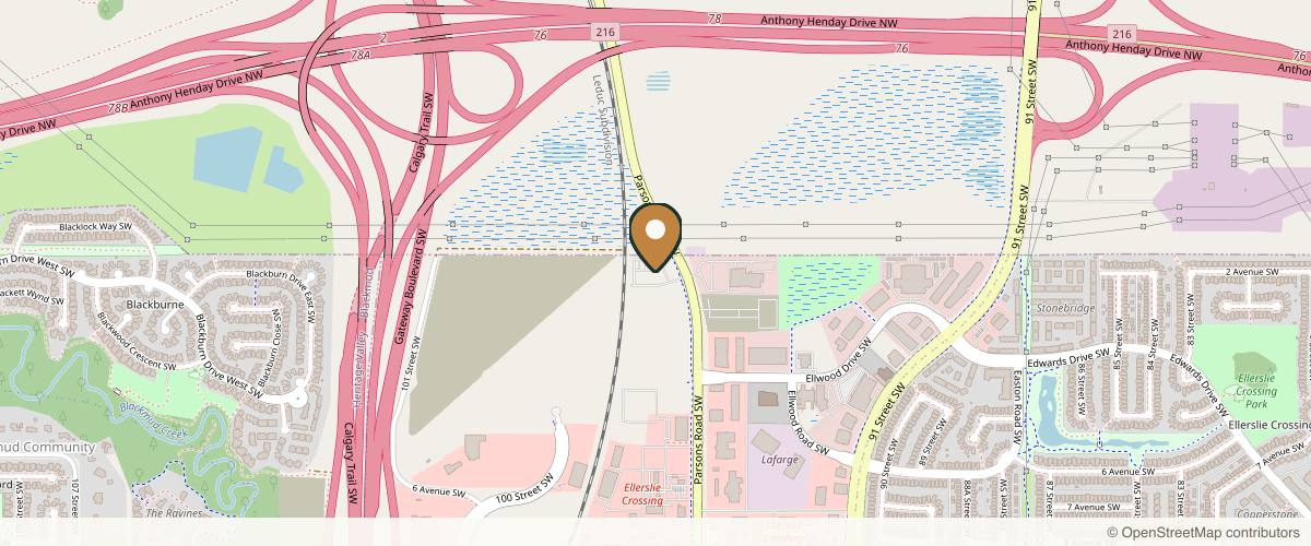 Map showing Dr. Mather Facial Cosmetic Surgery in Edmonton, Alberta
