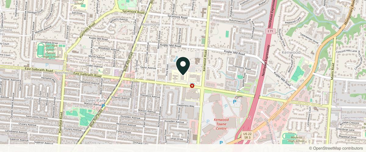Map showing Dr. Matthew J. Meier, MD in Cincinnati, Ohio