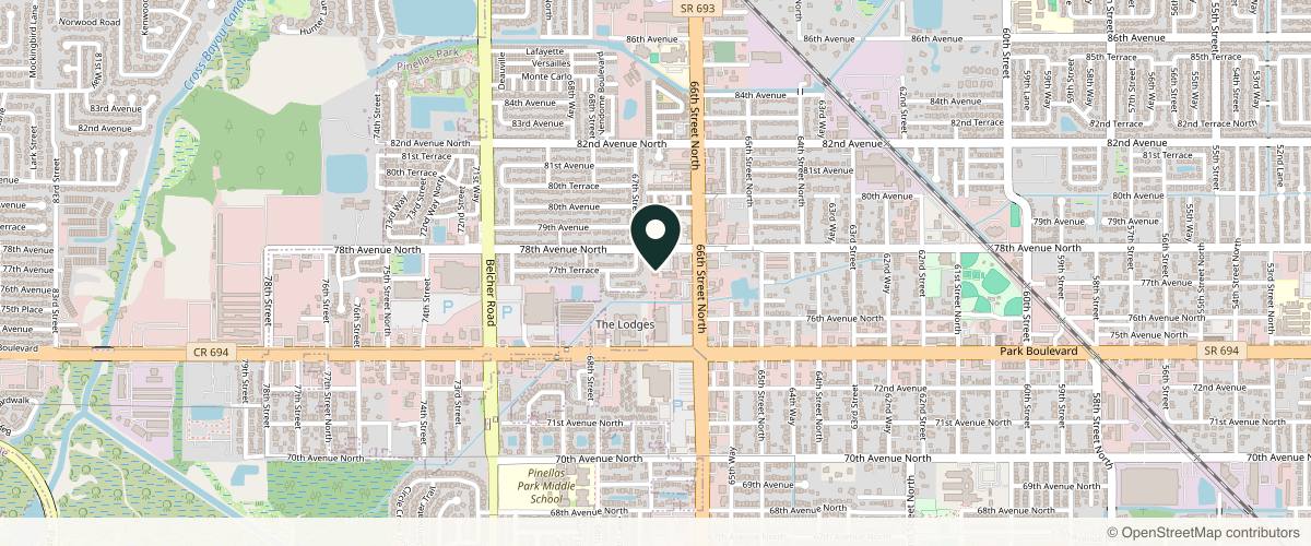 Map showing Dr Michael D Mirmanesh MD Plastic Surgeon in Clearwater, Florida